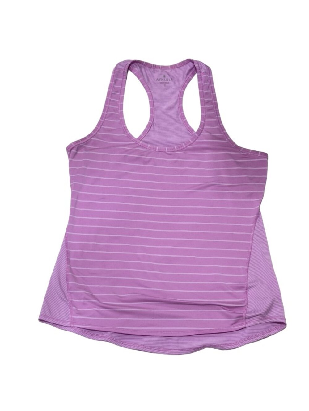 ATHLETA Women's Athletic Activewear Top Pink Striped Racerback Tank Size S - Picture 5 of 10
